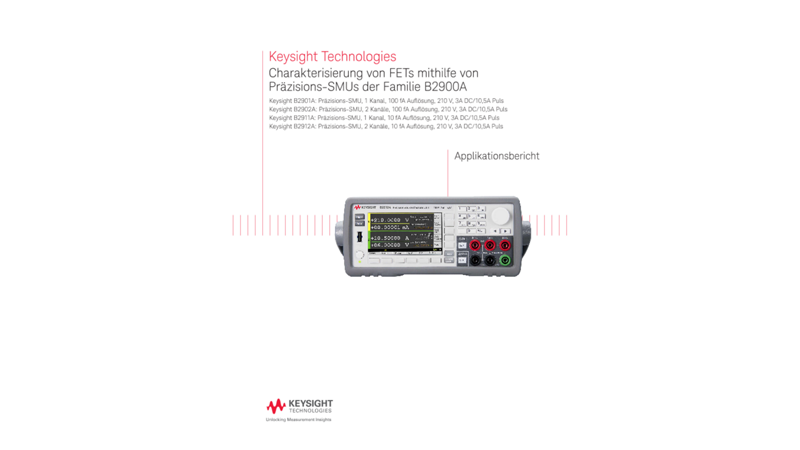 FET Characterization Using the B2900A Series of SMUs